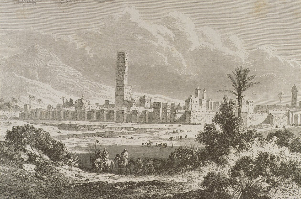 Marrakesh in de jaren 1860 door French School