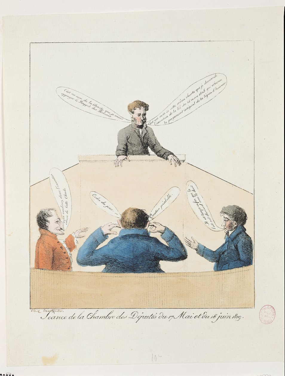 Vergadering van de Kamer van Afgevaardigden van 17 mei tot 18 juni 1819 door French School