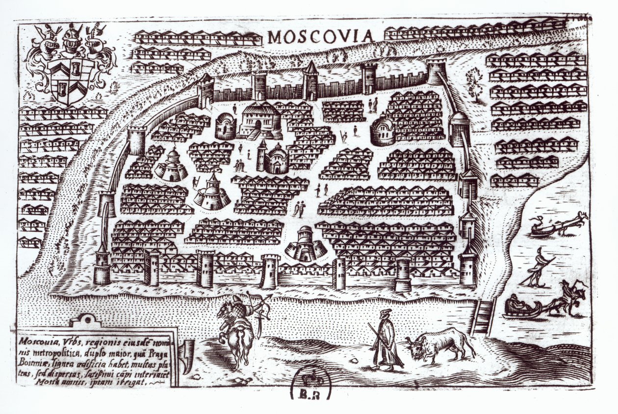 Plan van Moskou, 1628 door French School