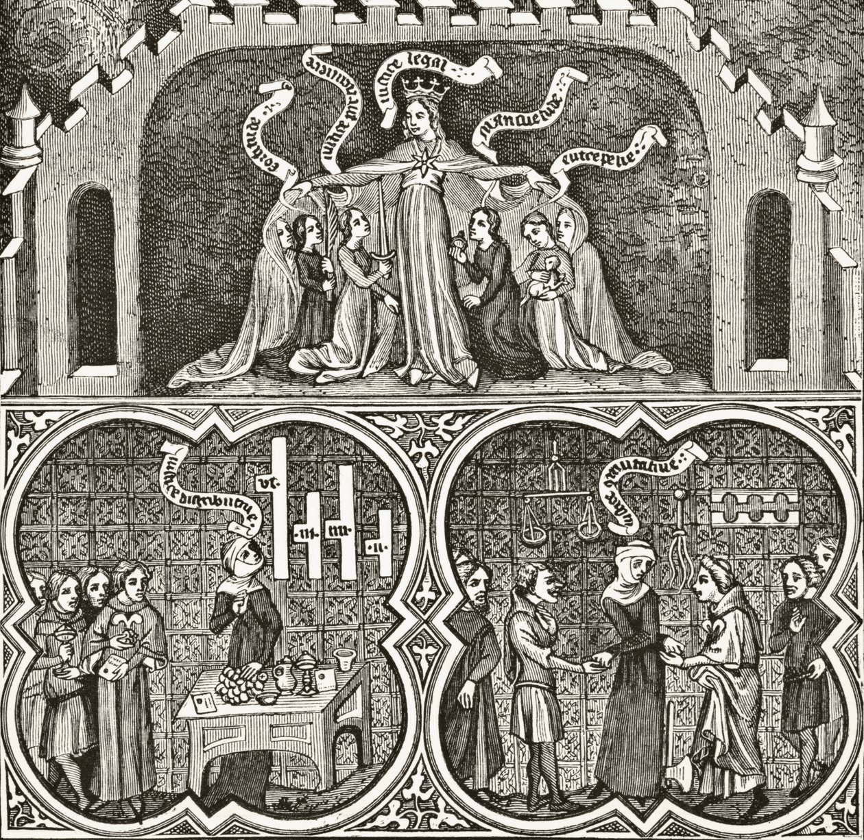Plenaire rechtbank van Dame Justitia, uit 