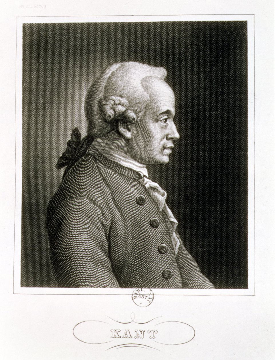 Portret van Emmanuel Kant (1704-1804), Duitse filosoof door French School