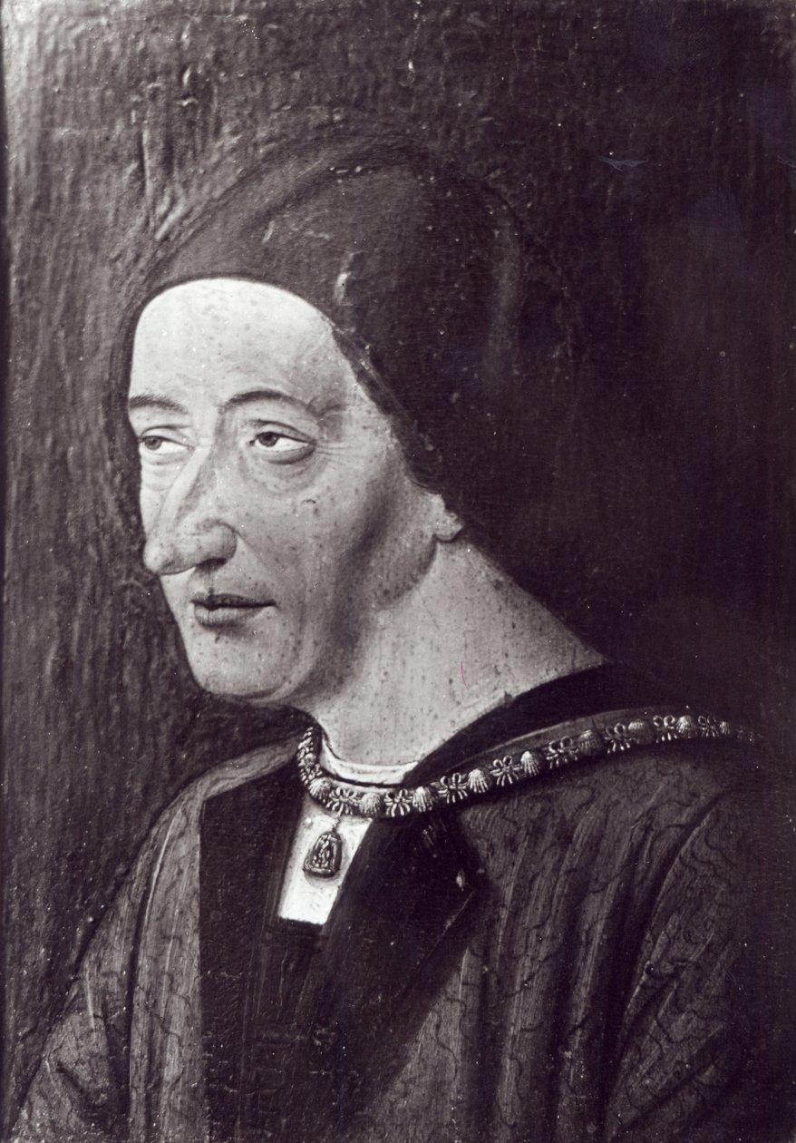 Portret van Lodewijk XI (1423-83) 1482 door French School