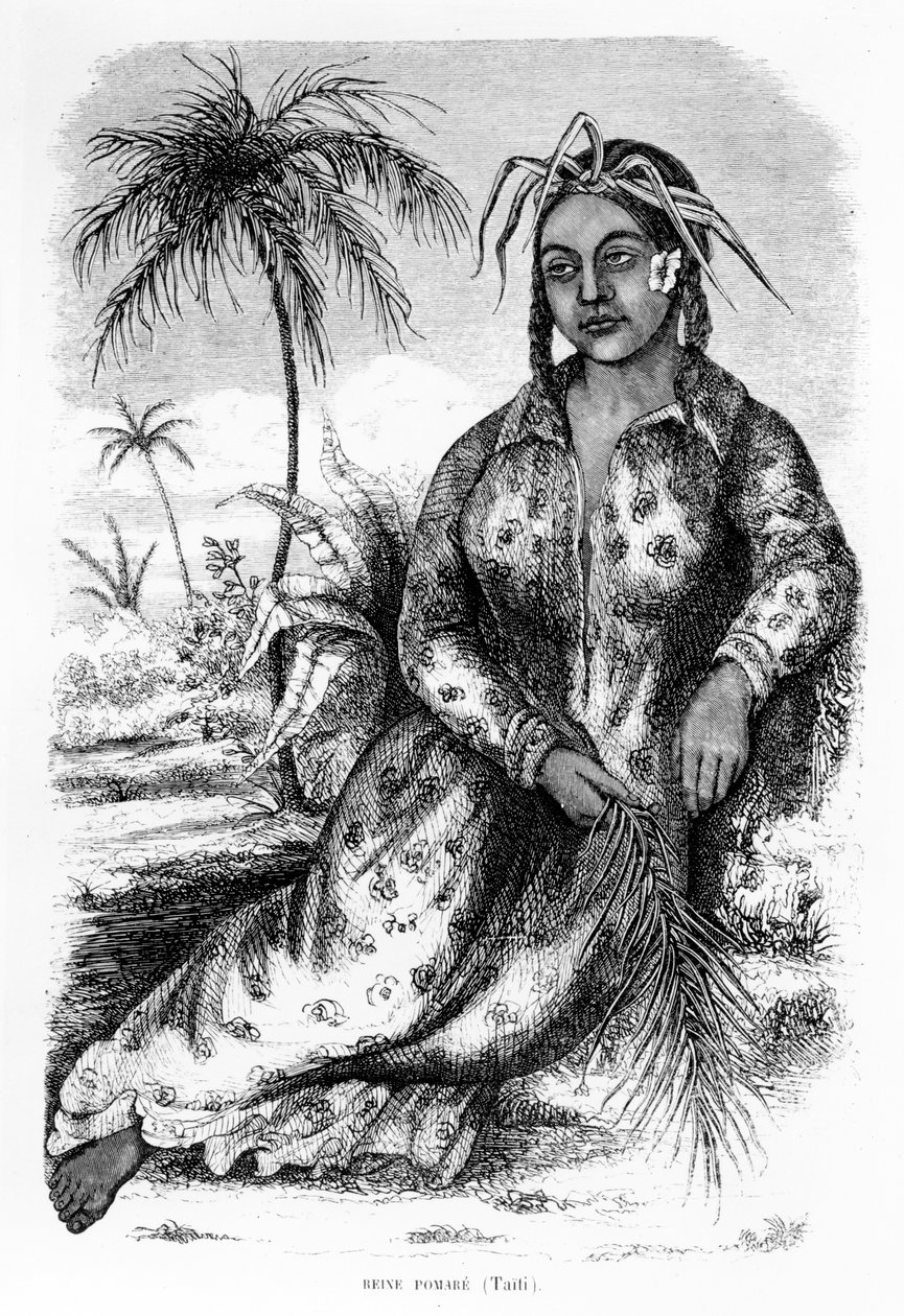 Koningin Pomare IV van Tahiti, illustratie uit Eugene Delessert