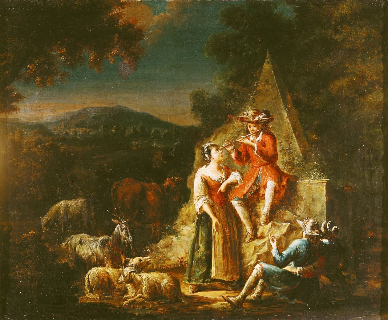 Herder die een Fluit Speelt door French School