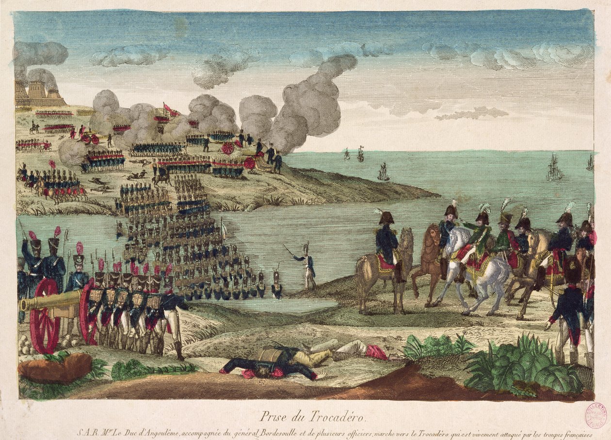 Belegering van Trocadero door Louis-Antoine de France, hertog van Angoulême, 31 augustus 1823 door French School