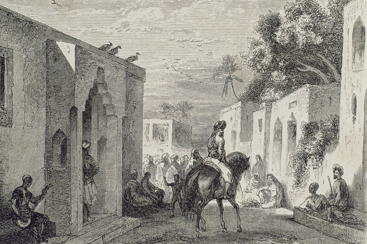 Straat in een Zanzibar stad, 1860s door French School
