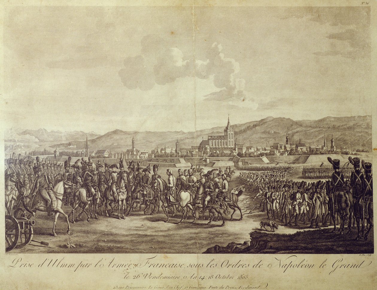 De capitulatie van Ulm in oktober 1805 door French School