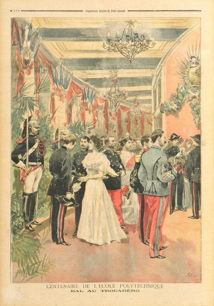 Het eeuwfeest van de Ecole Polytechnique: Een bal in het Trocadero, uit de geïllustreerde bijlage van 