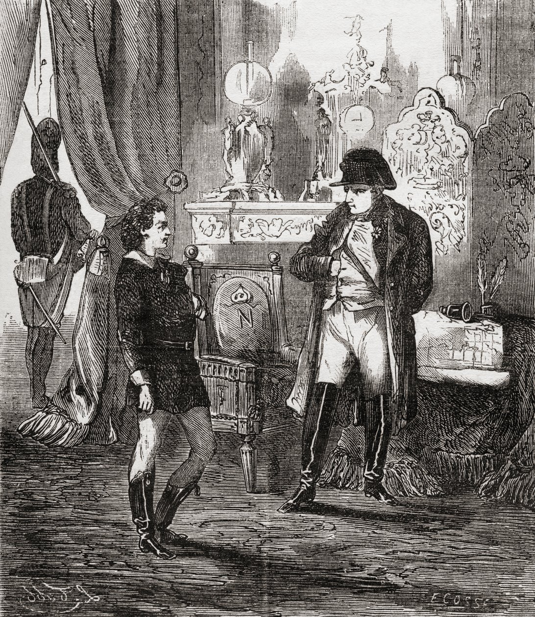 De ondervraging van Friedrich Stabs na zijn mislukte poging om Napoleon I te vermoorden in 1809 (uit 