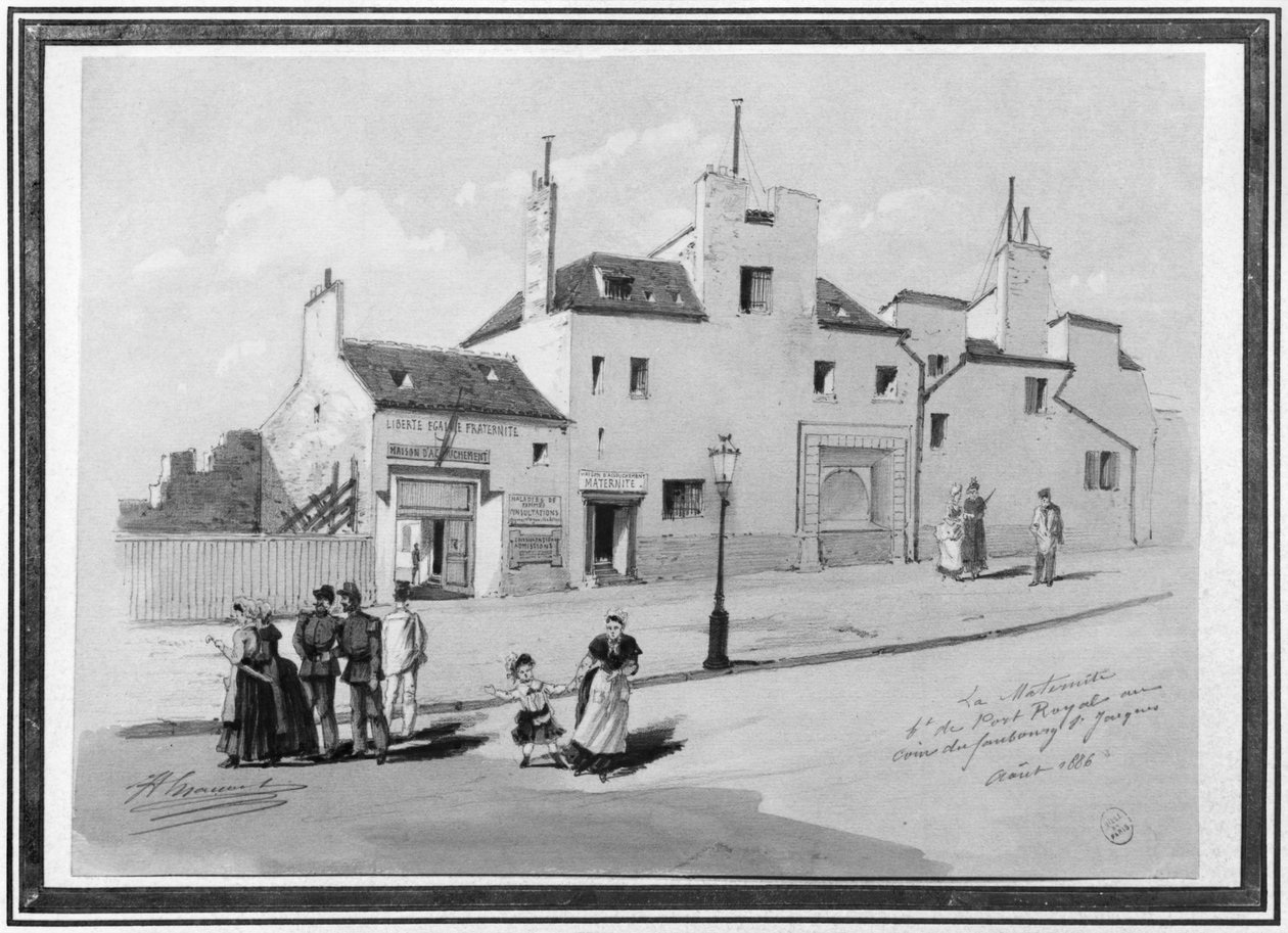 Uitzicht op de Maternite Port-Royal, augustus 1886 door French School