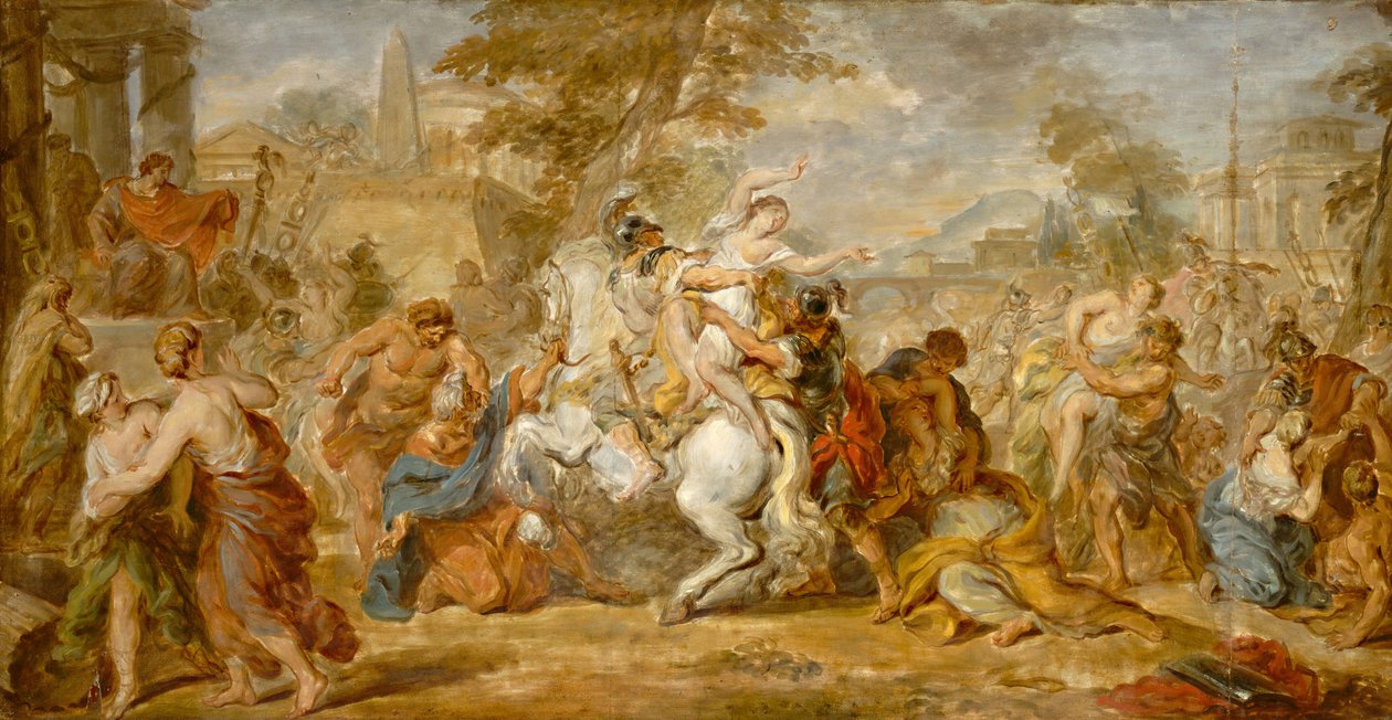 De Verkrachting van de Sabijnse Vrouwen door French 18th Century