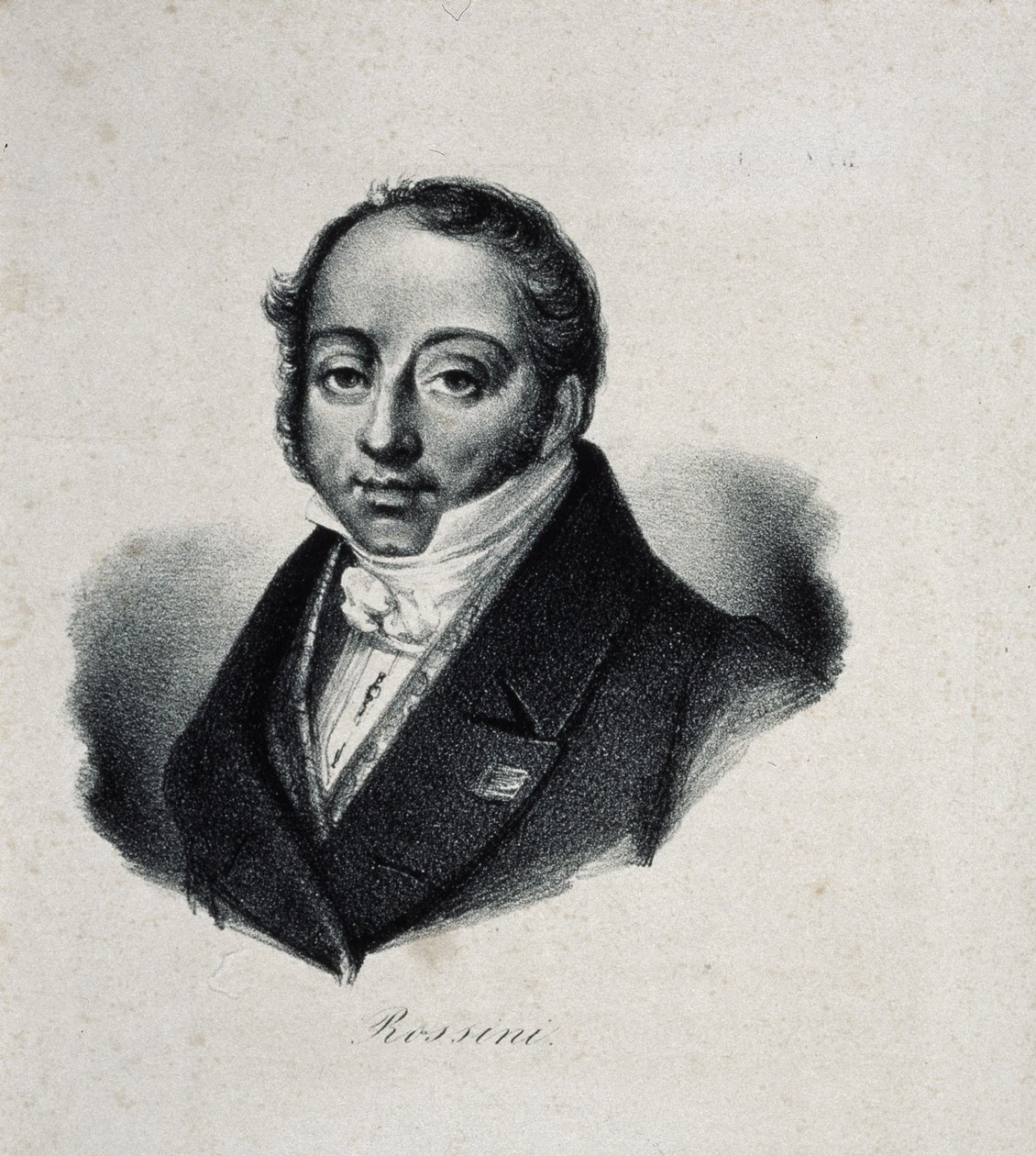 Portret van de componist Gioachino Antonio Rossini 1792-1868 door French Master