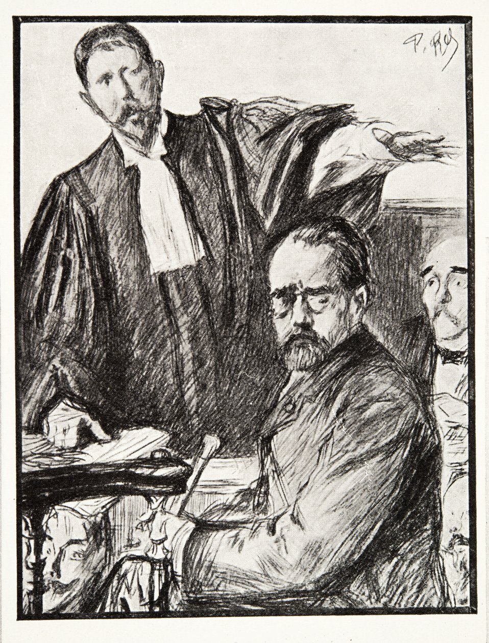 Dreyfus tijdens zijn proces, uit 
