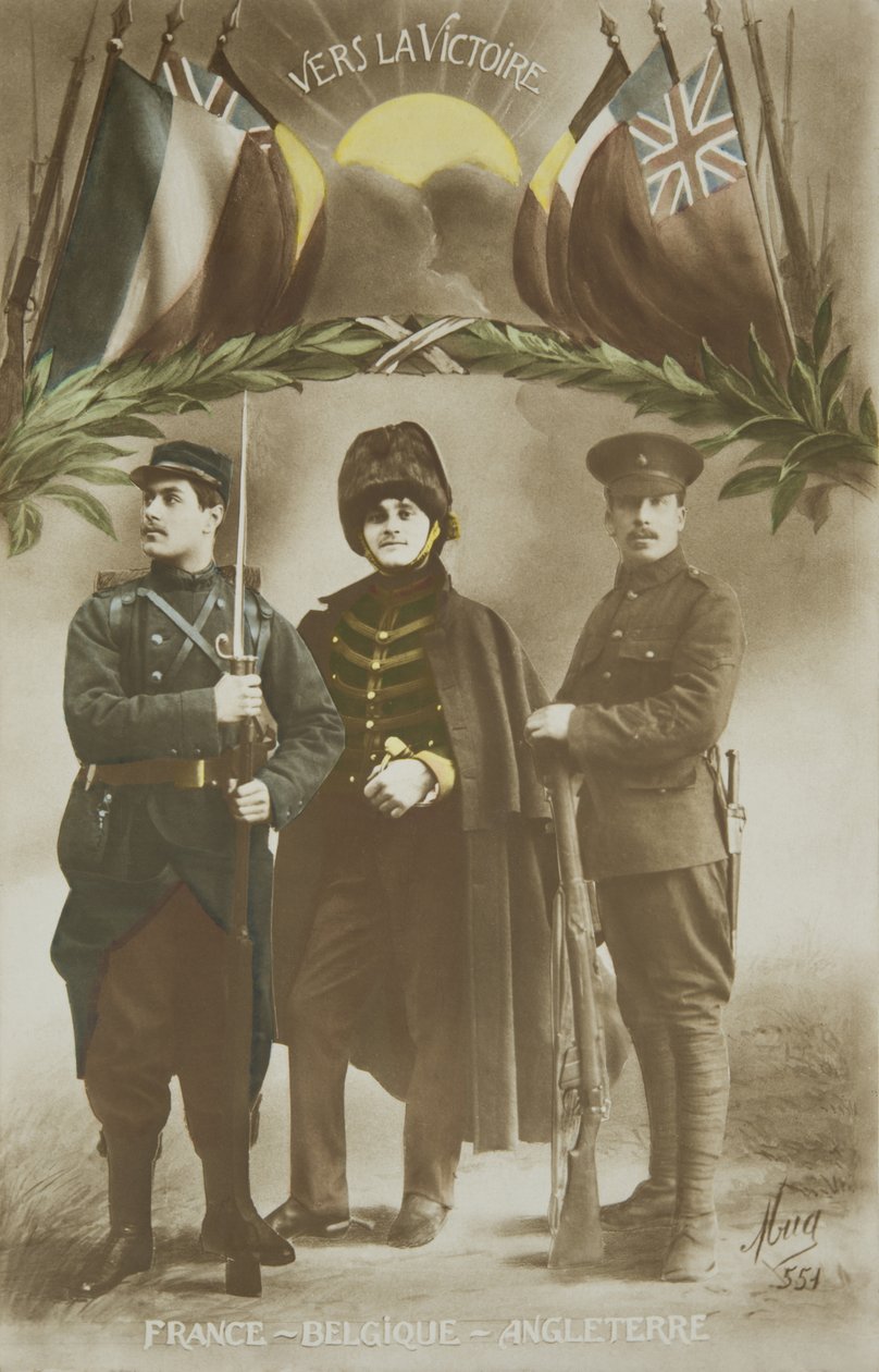 Eerste Wereldoorlog, alliantie Frankrijk - België - Engeland door French Photographer