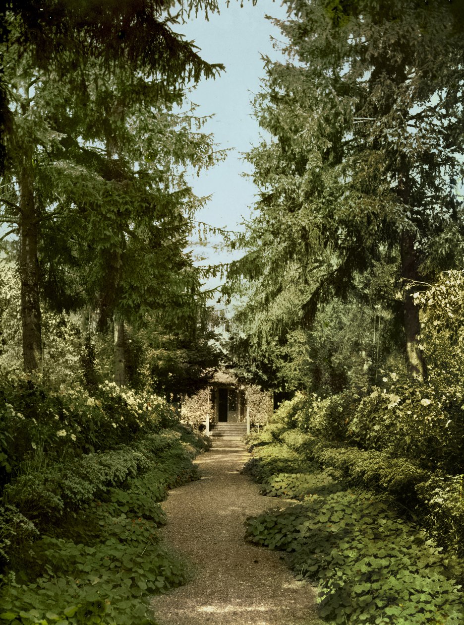 Tuinpad in de tuin van Claude Monet, Giverny door French Photographer