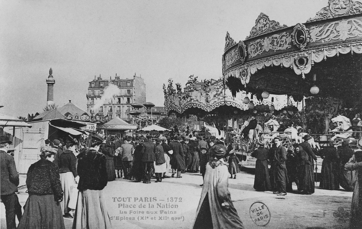 La Foire du Trône, Place de la Nation, Parijs, ca. 1900 door French Photographer