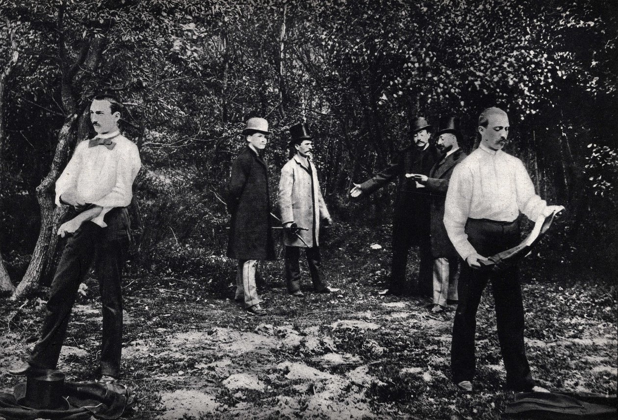 Fotografische enscenering: het duel met de spee door French Photographer