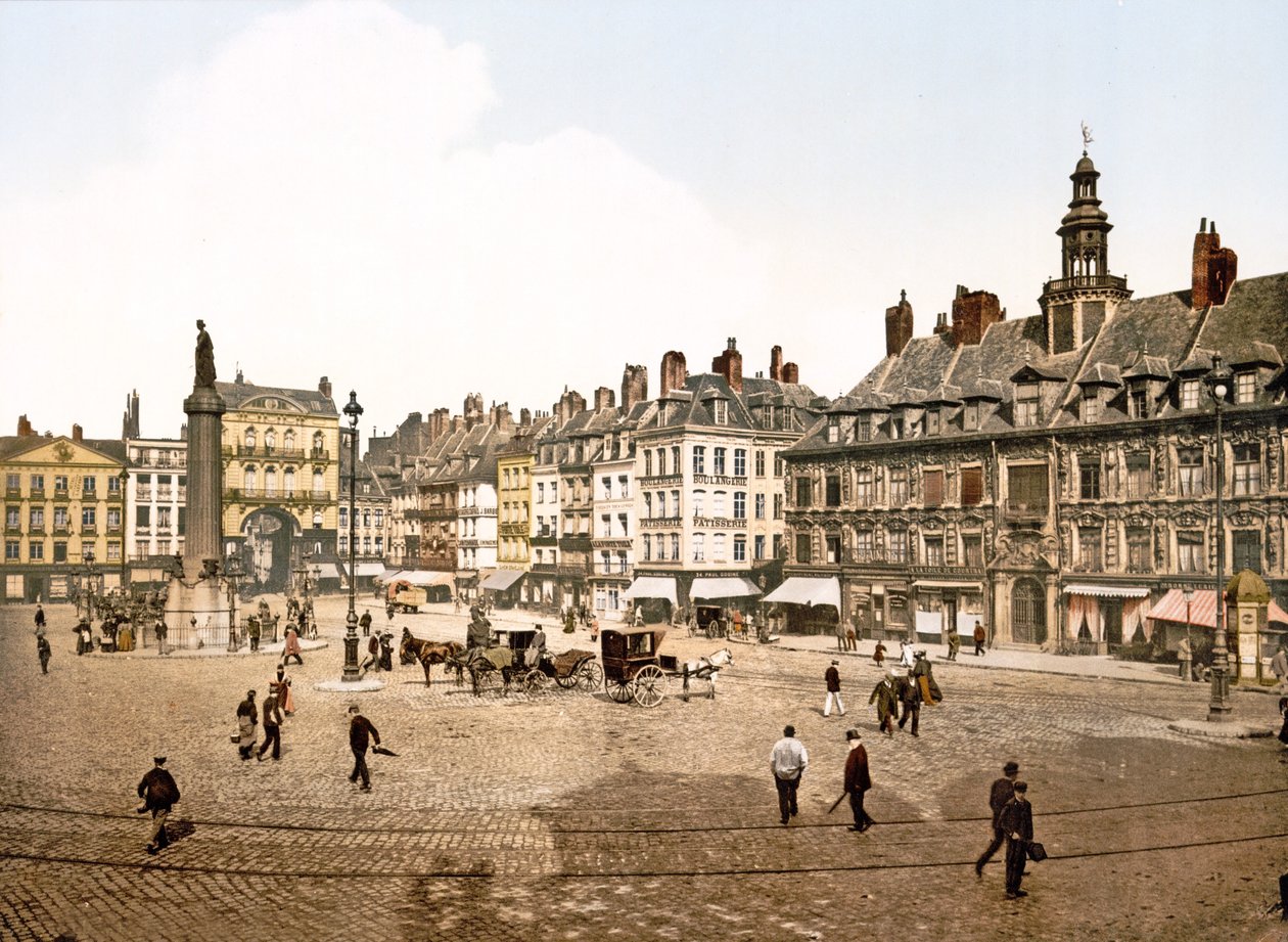 Place du Général de Gaulle, Lille, 1890-1900 door French Photographer