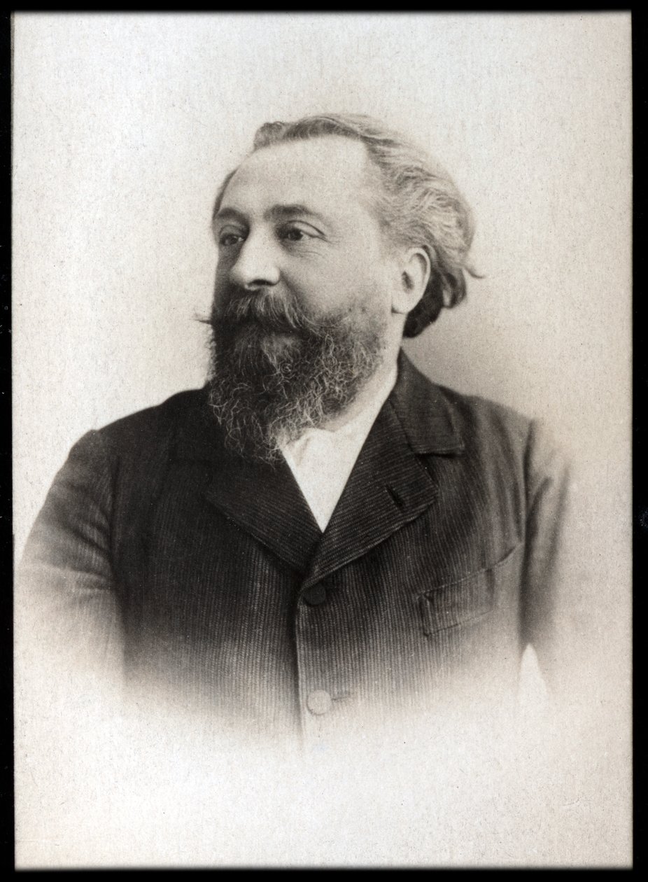 Portret van Catulle Mendes (1841-1909), Franse dichter door French Photographer