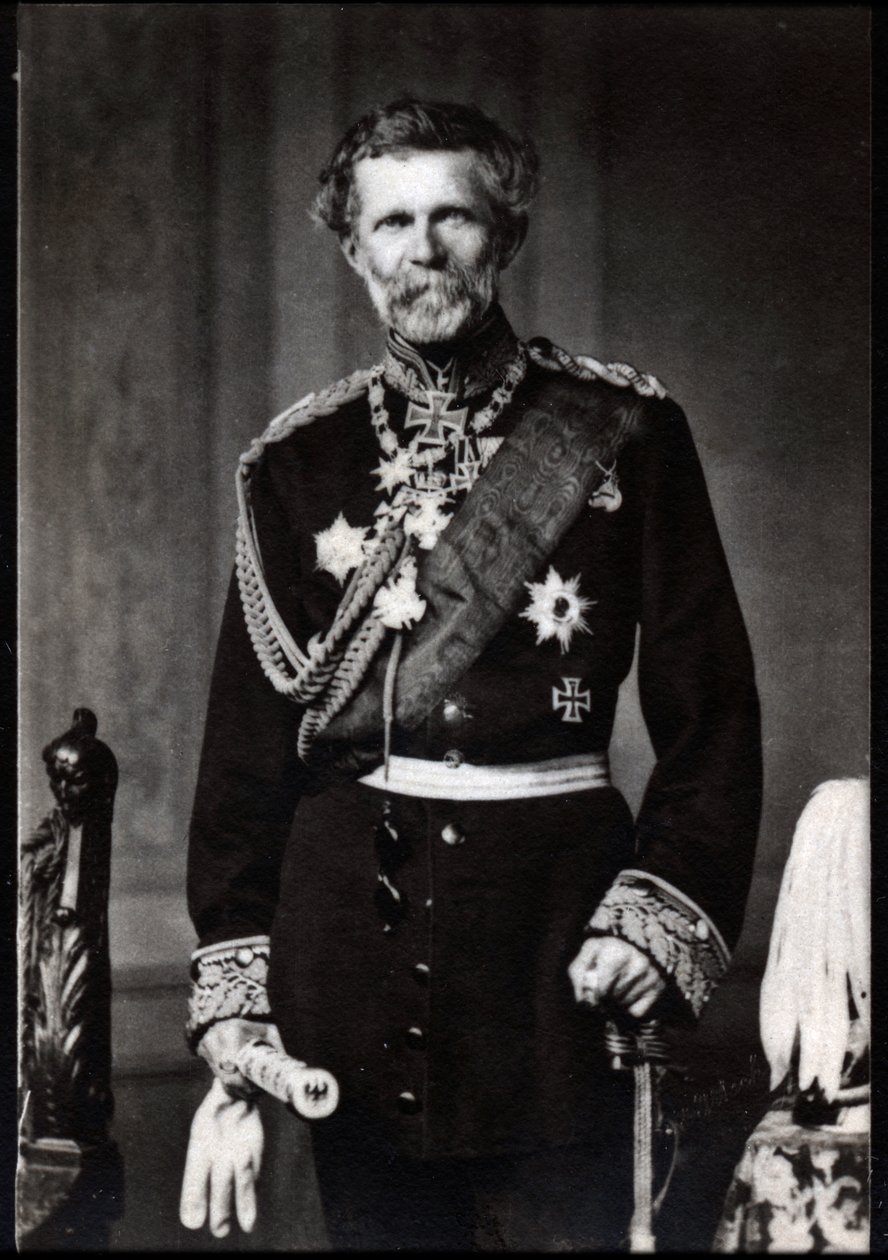 Portret van Edwin Freiherr von Manteuffel (baron von Manteuffel) (1809-1895), Duitse veldmaarschalk door French Photographer