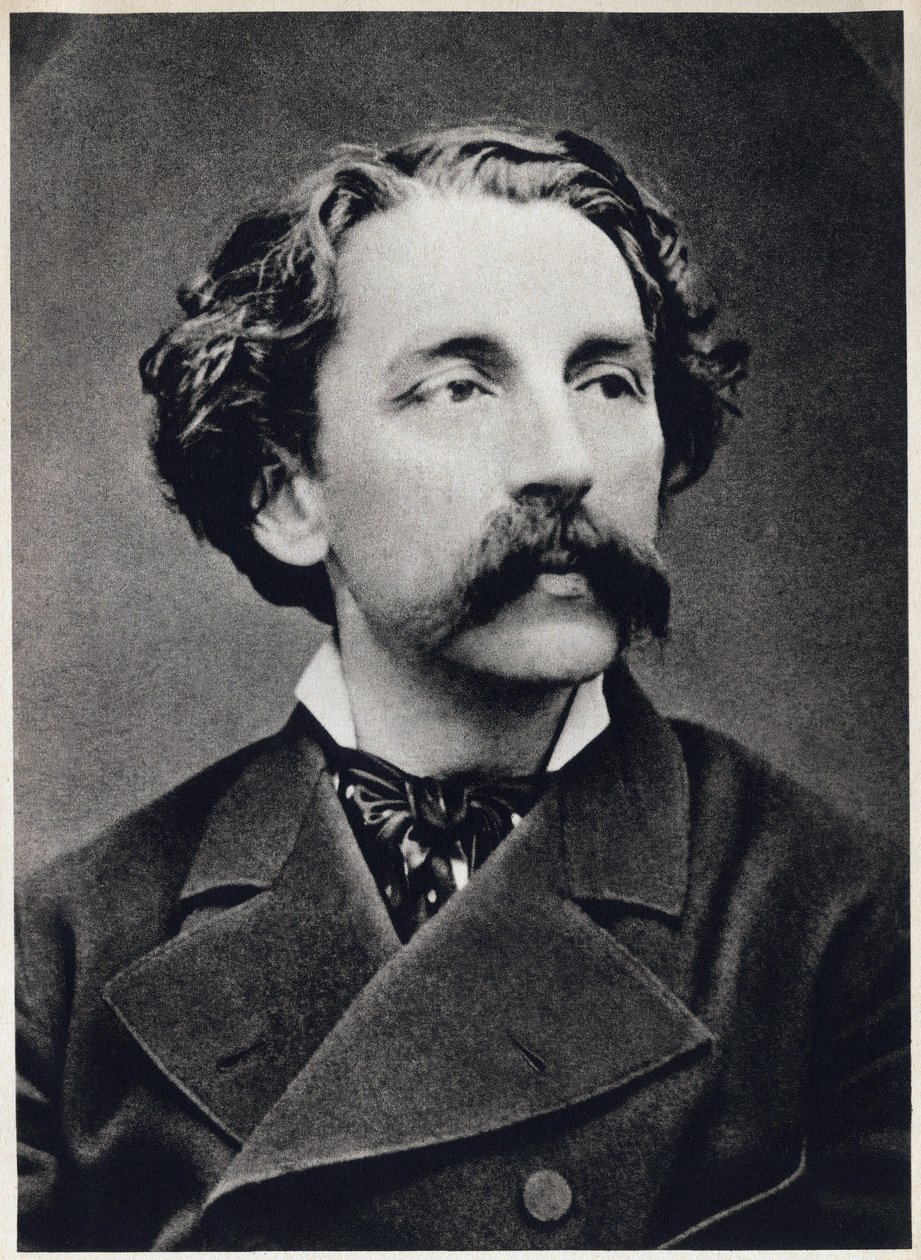 Portret van Etienne Mallarme, alias Stephane Mallarme (1842-1898) circa 1873, Franse dichter. Fotografie door French Photographer
