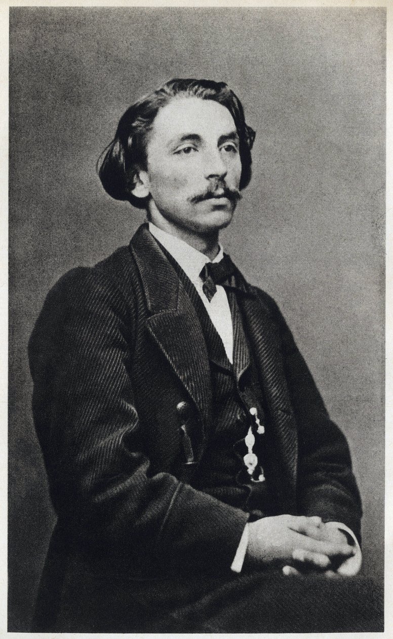Portret van Etienne Mallarme alias Stephane Mallarme (1842-1898) in 1862, Franse dichter. Fotografie door French Photographer
