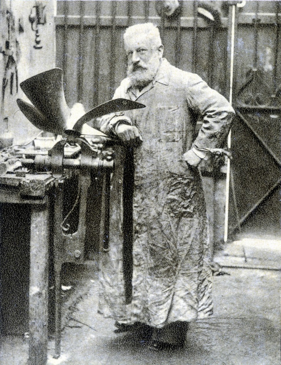 Portret van Fernand Forest (1851 - 1914), Franse uitvinder (motor, auto-onderdelen...) - fotografie door French Photographer
