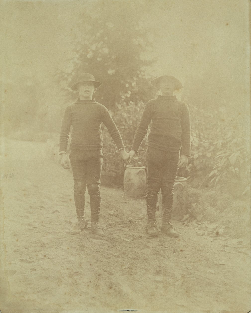 Portret van Michel Monet en Jean-Pierre Hoschede door French Photographer