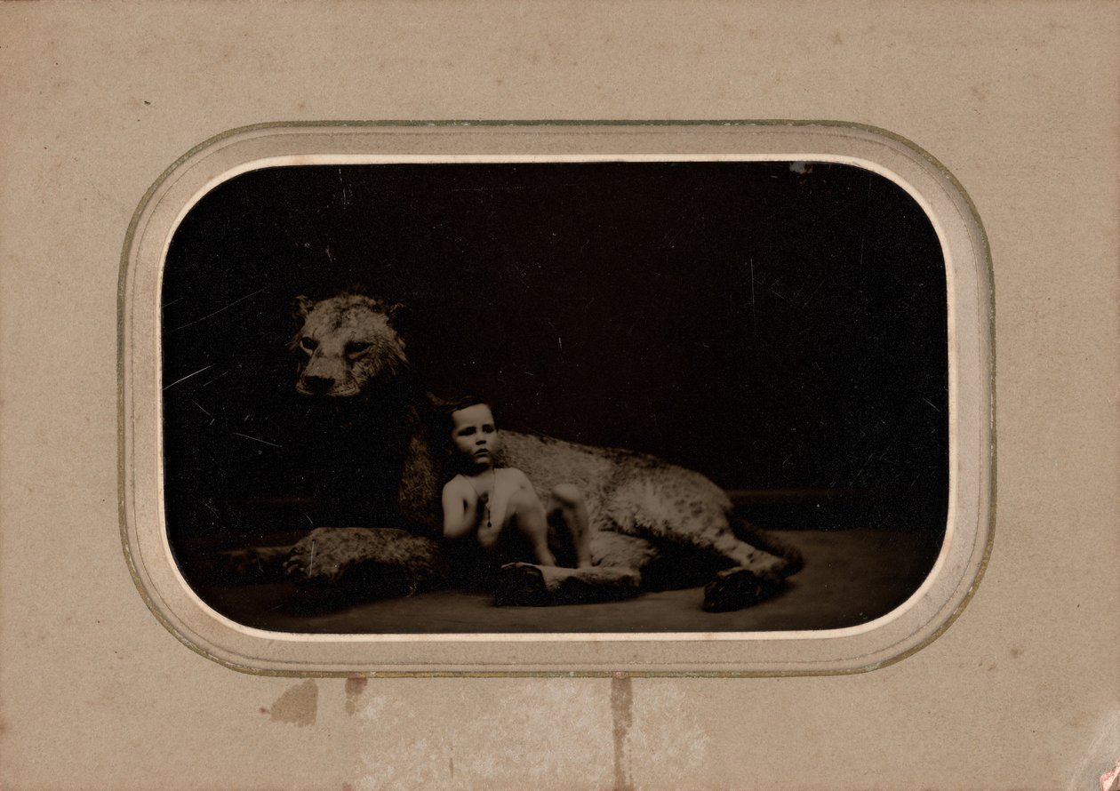 Portret van een kind,c. 1860 (foto) door French Photographer