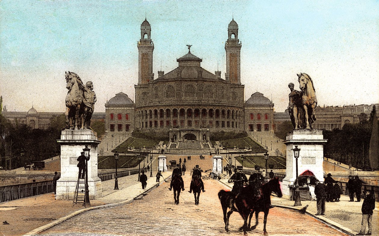 Trocadero paleis gebouwd voor de Wereldtentoonstelling van Parijs in 1878, ca. 1906 door French Photographer