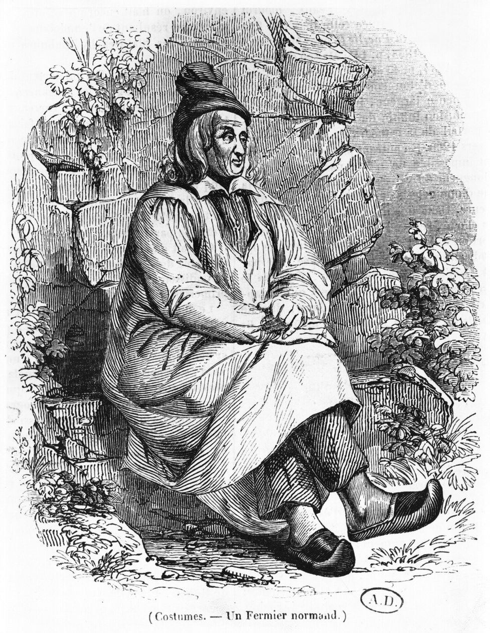 Een boer uit Normandië, c.1840 door French School