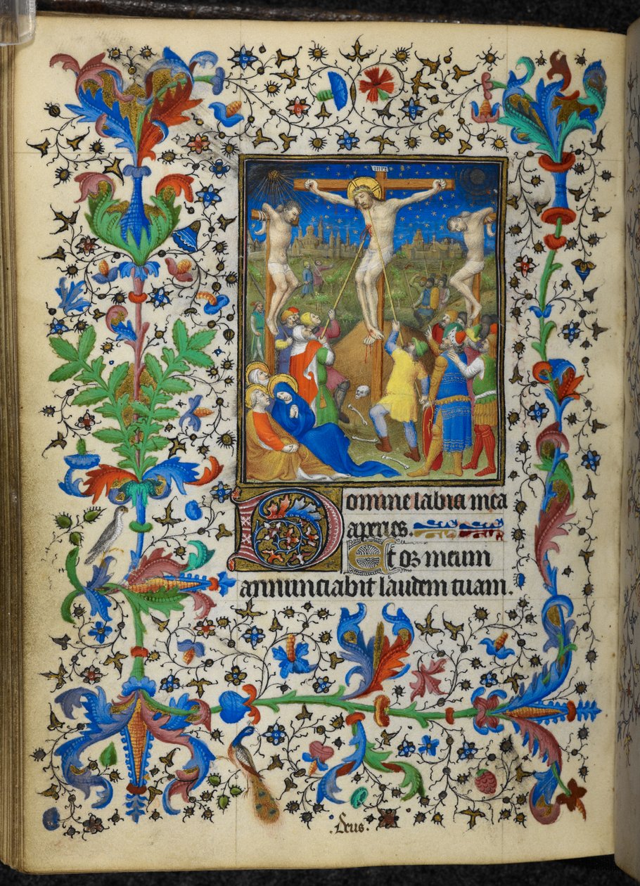 Kruisiging, uit de Chevalier Getijden, c.1420 door French School