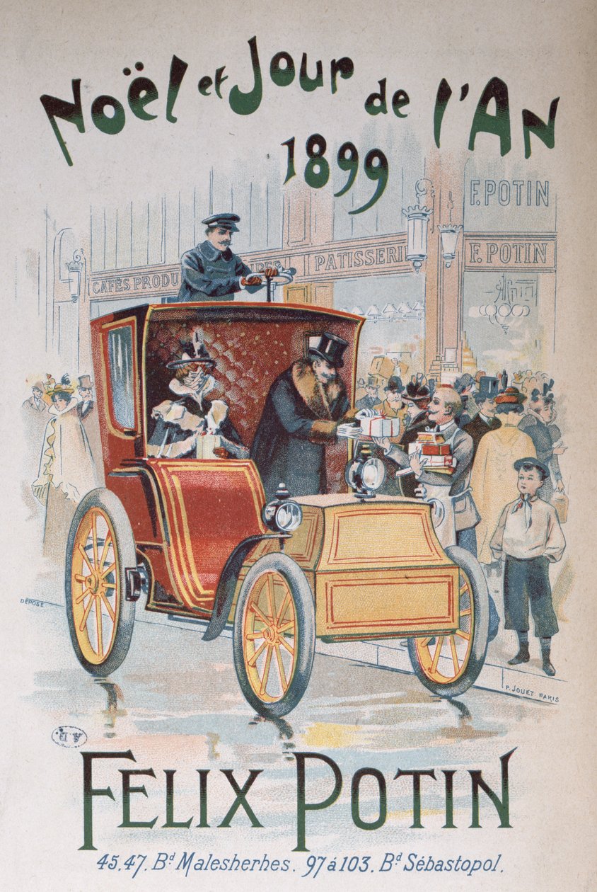 Advertentie voor Felix Potin, Kerstmis en Nieuwjaar 1899 door French School