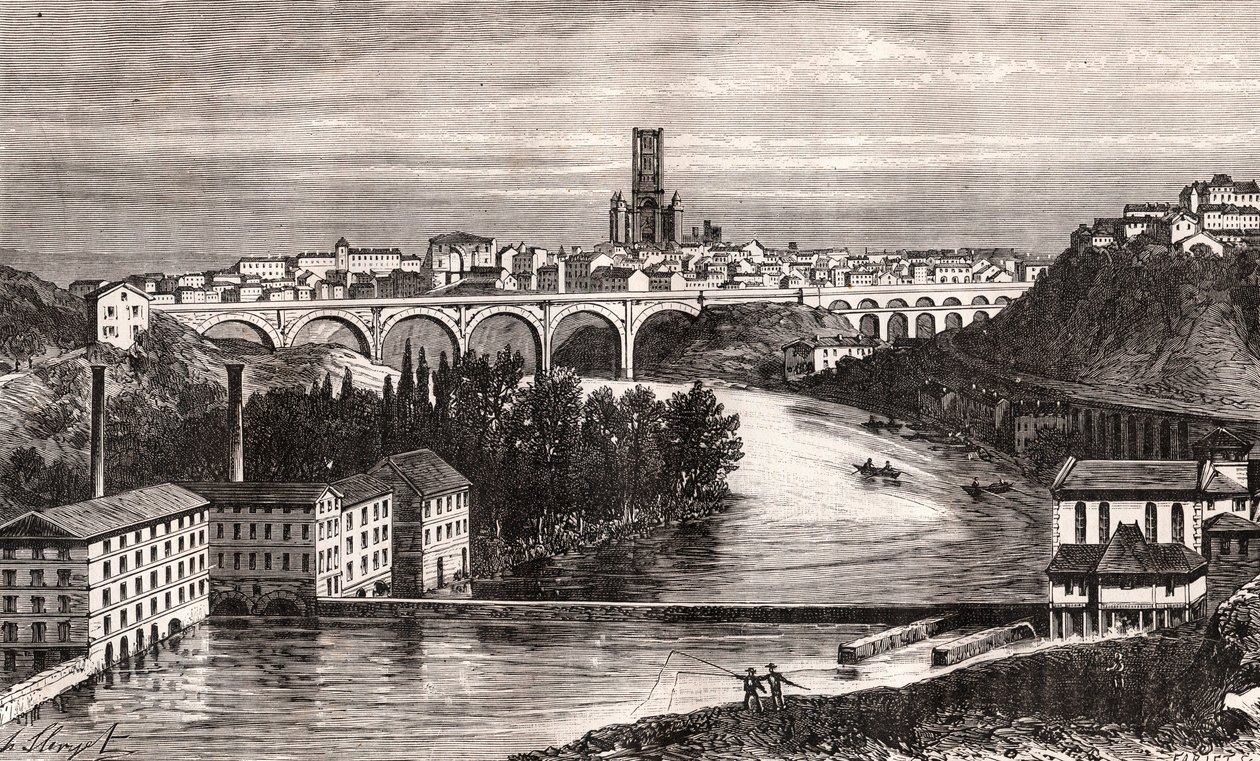 Albi - Languedoc-Roussillon-Midi-Pyrenee - gravure in 