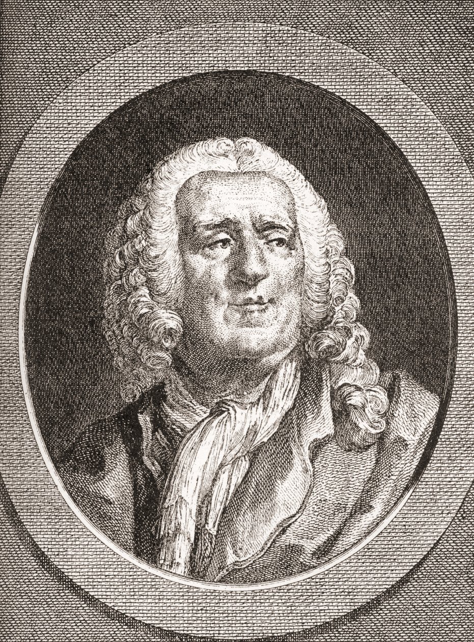 Alexis Piron, 1689-1773. Franse epigrammatist en dramaturg. Uit Les Heures Libres gepubliceerd 1908. door French School