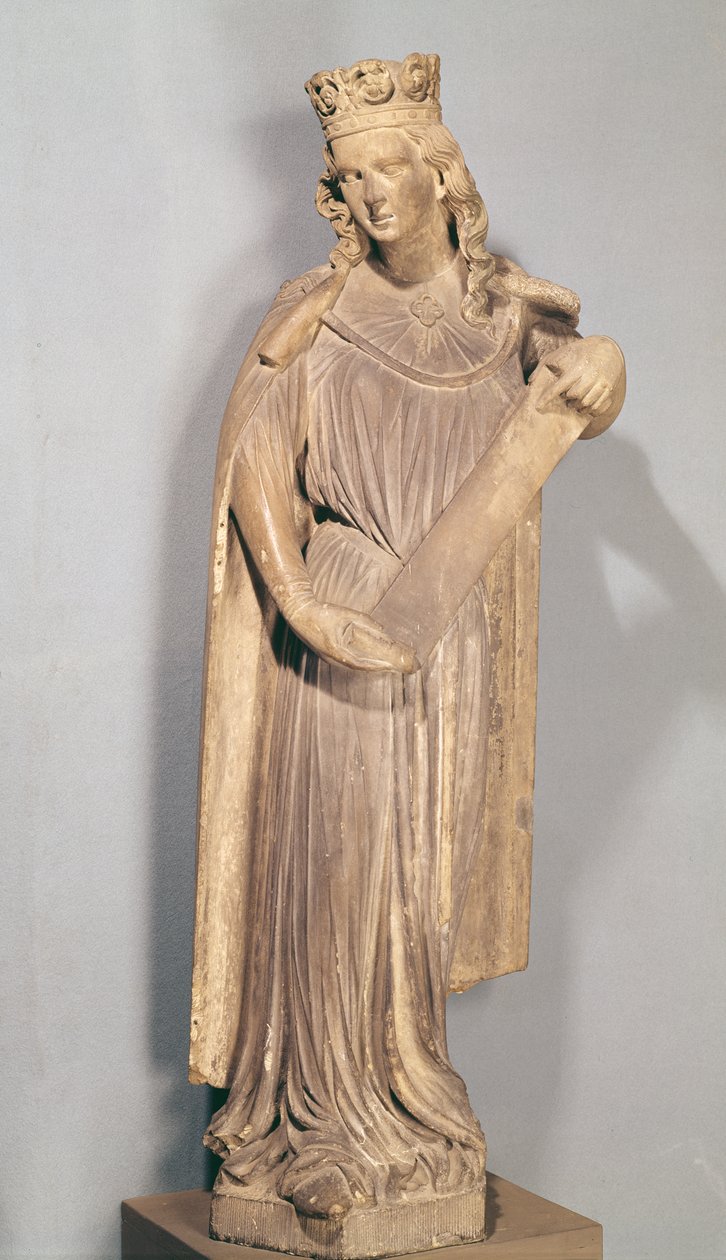 Allegorische figuur van de Kleine Kerk, van de Kathedraal van Straatsburg door French School