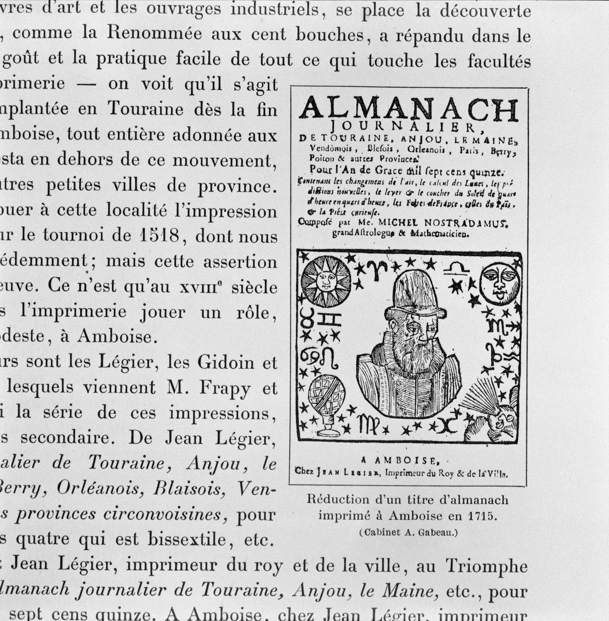 Almanak gemaakt door Michel de Nostradame (Nostradamus) (1503-66) 1715 door French School