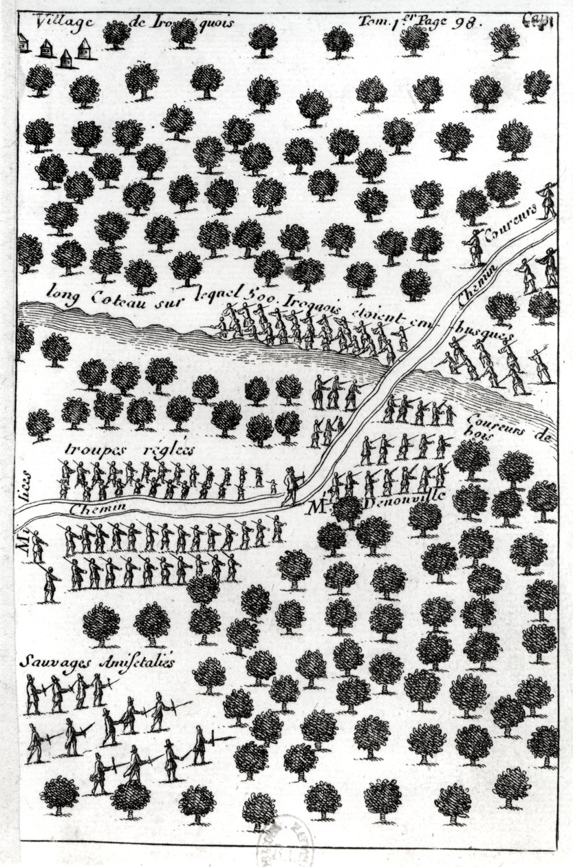 Hinderlaag van de Iroquois, uit 