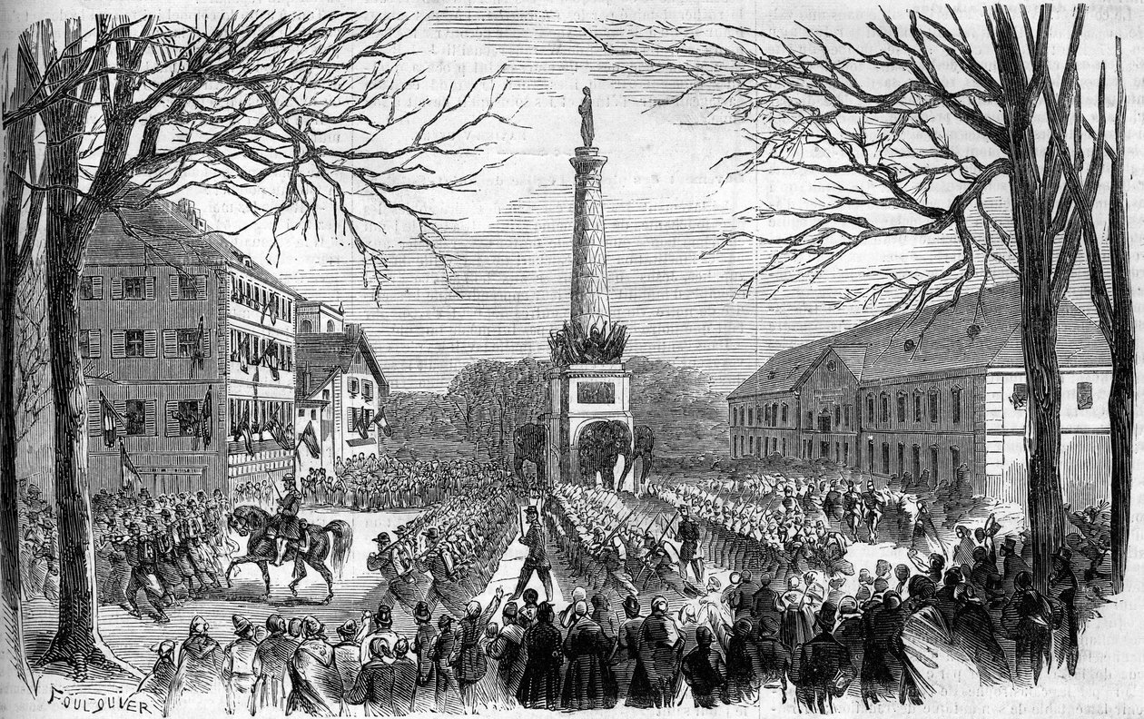 Annexatie van Savoye bij Frankrijk, Chambéry, 28 maart door French School