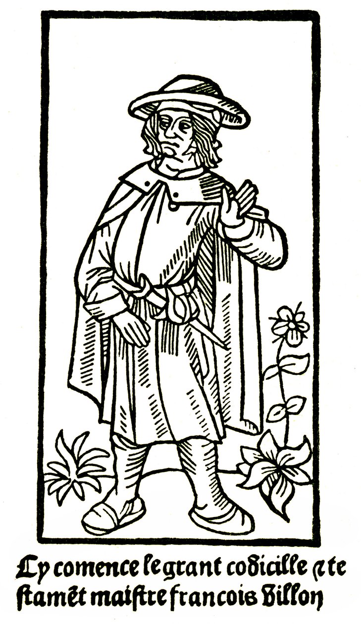 Apocrief portret van de dichter Francois Villon in 