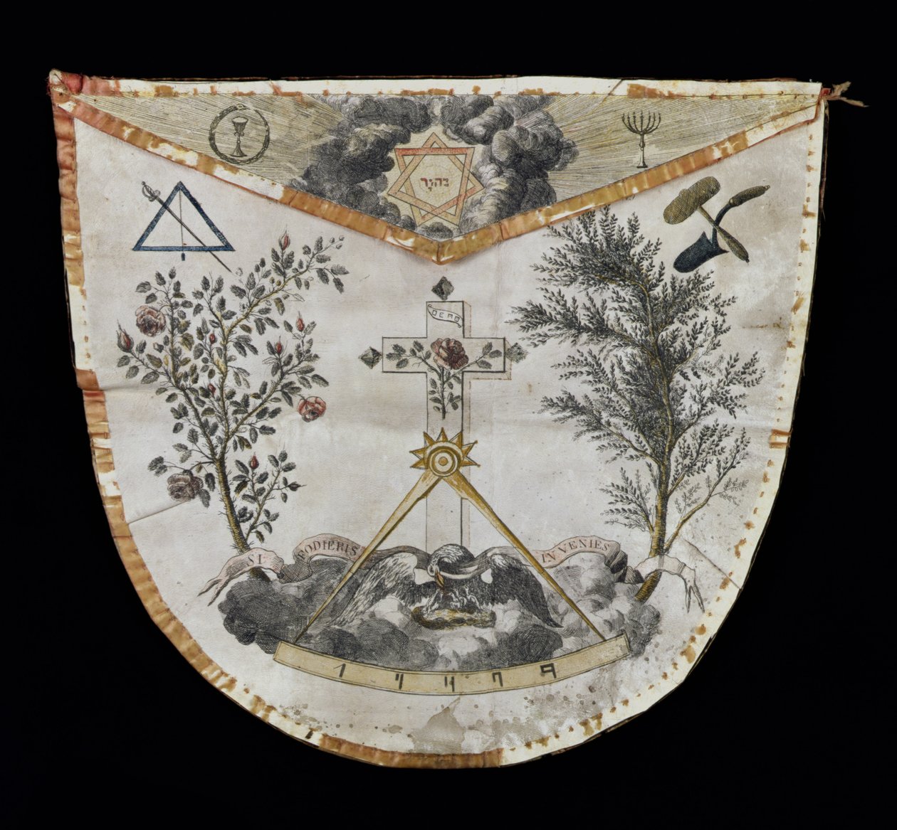 Schort van een Meester van de Orde van de Rozenkruisers (leer) door French School