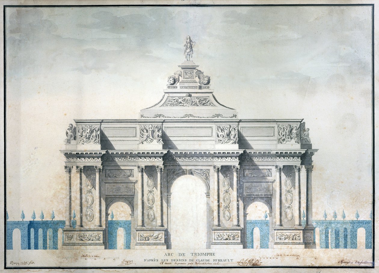 Arc de Triomphe, c.1810 door French School