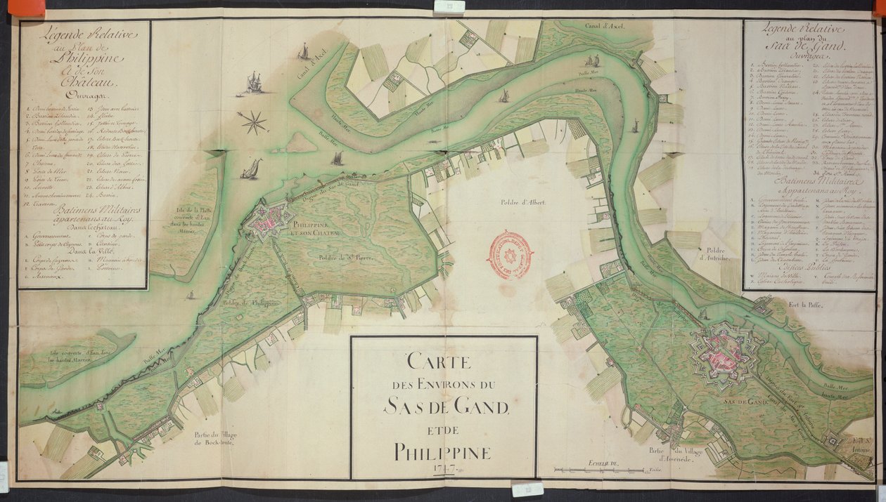Gebied rond Sas van Gent en Philippine, Nederland door French School