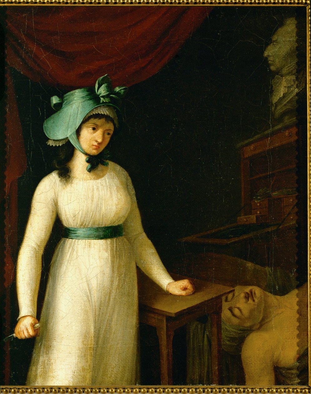 De moord op Jean-Paul Marat door Charlotte Corday ... door French School