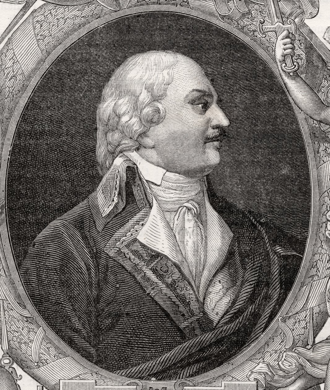 Auguste-Henri-Marie-Picot, Markies de Dampierre, gegraveerd door Stephane Pannemaker (1847-1930) uit 