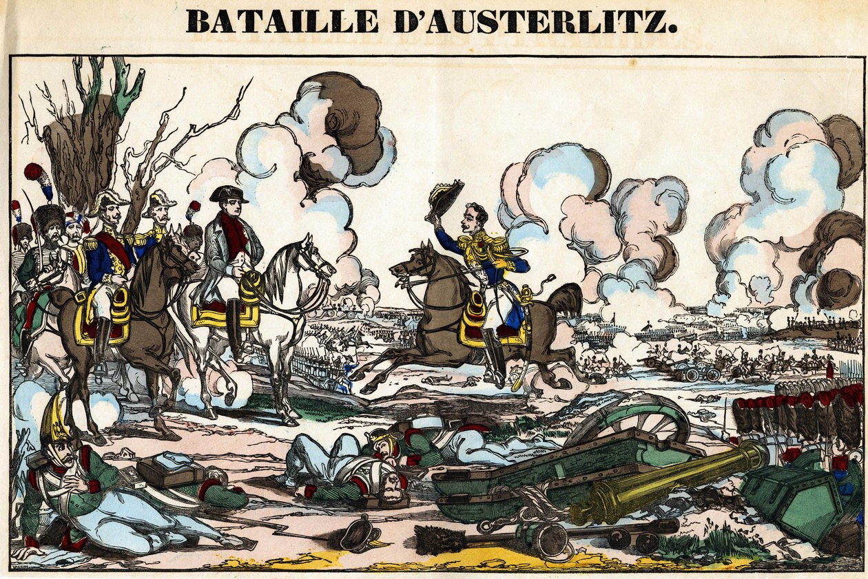 Slag bij Austerlitz op 2 december door French School