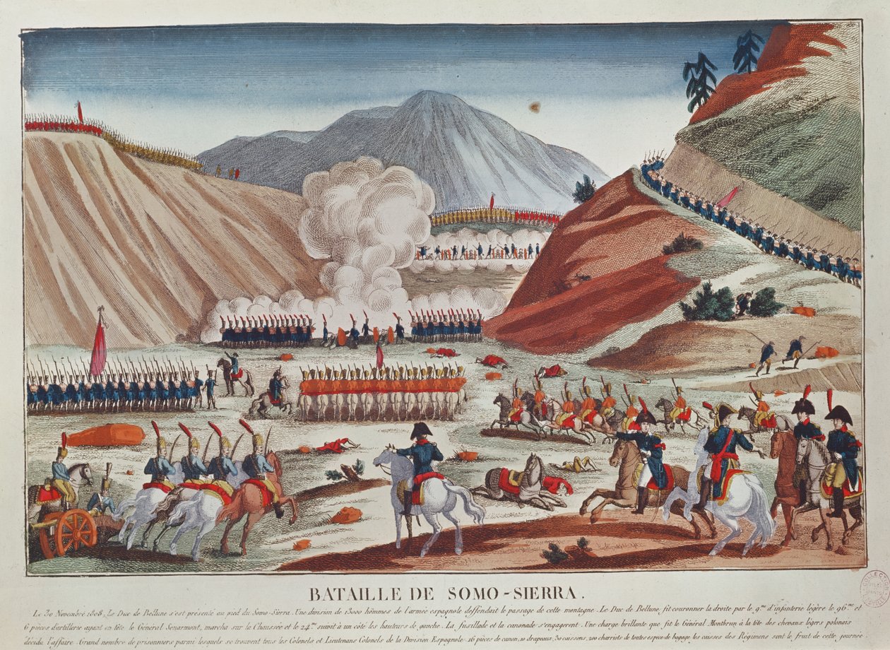Slag bij Somosierra op 30 november 1808 door French School