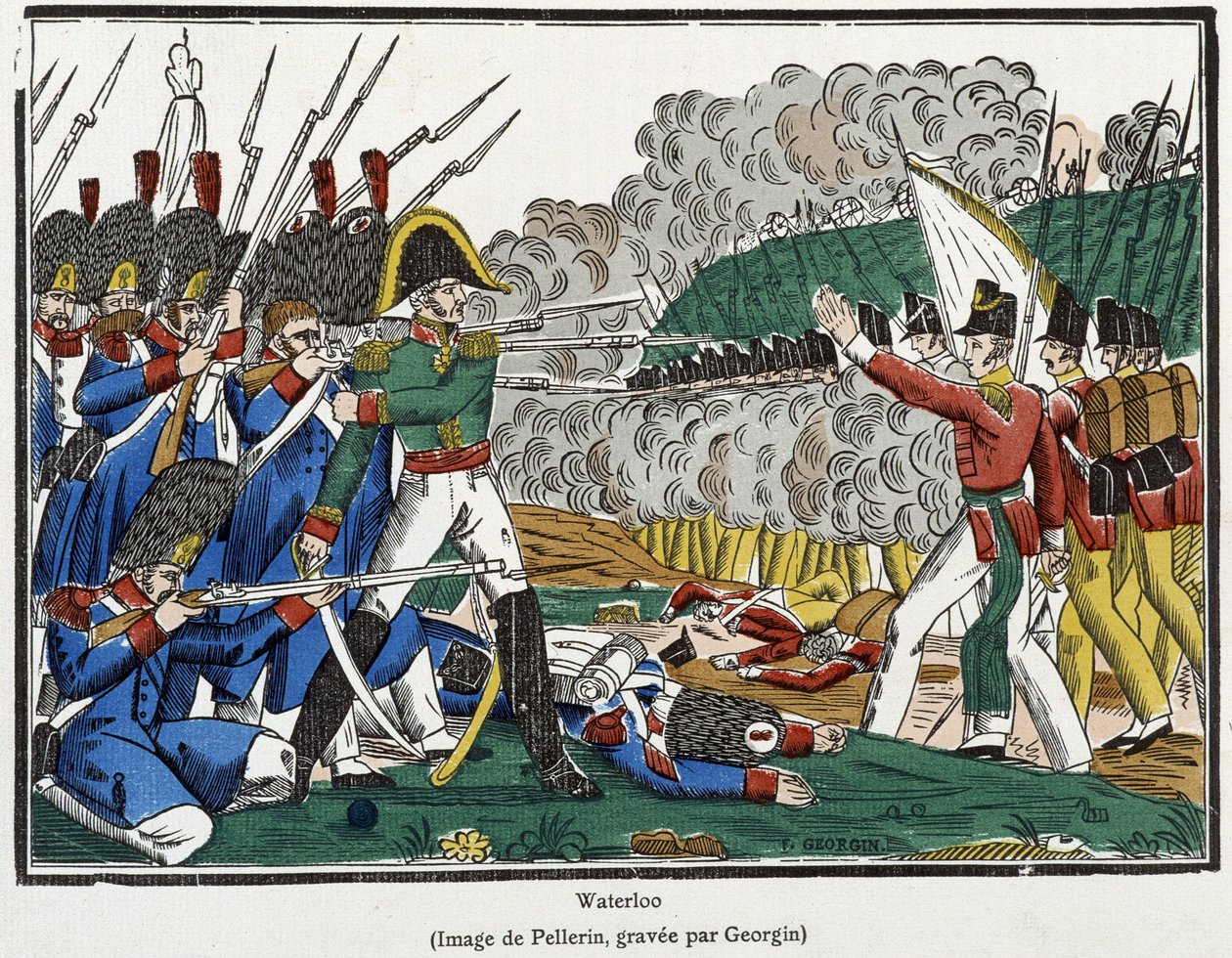 Slag bij Waterloo, 18 juni door French School