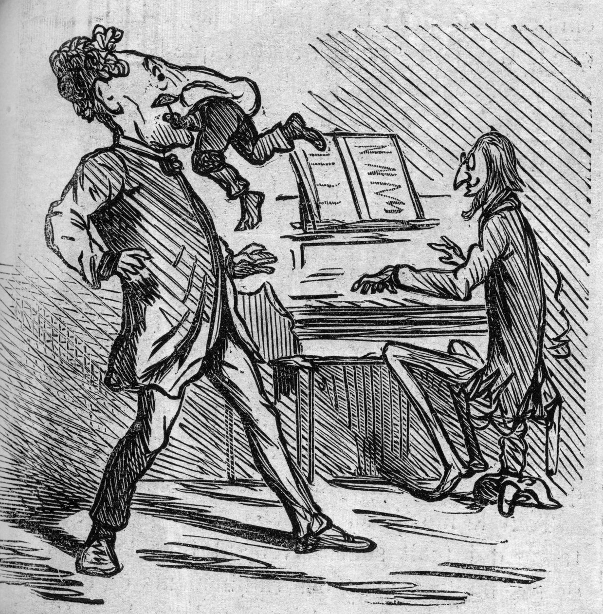 Voor het zingen van de muziek van Mr. Offenbach, wordt tenor Hyacinthe geslagen om wat verlichting te geven aan zijn hoge noten. De Frans genaturaliseerde Duitse componist Jacques Offenbach (1819-1880) speelt piano en Louis Hyacinthe Duflost, alias Hyacint door French School
