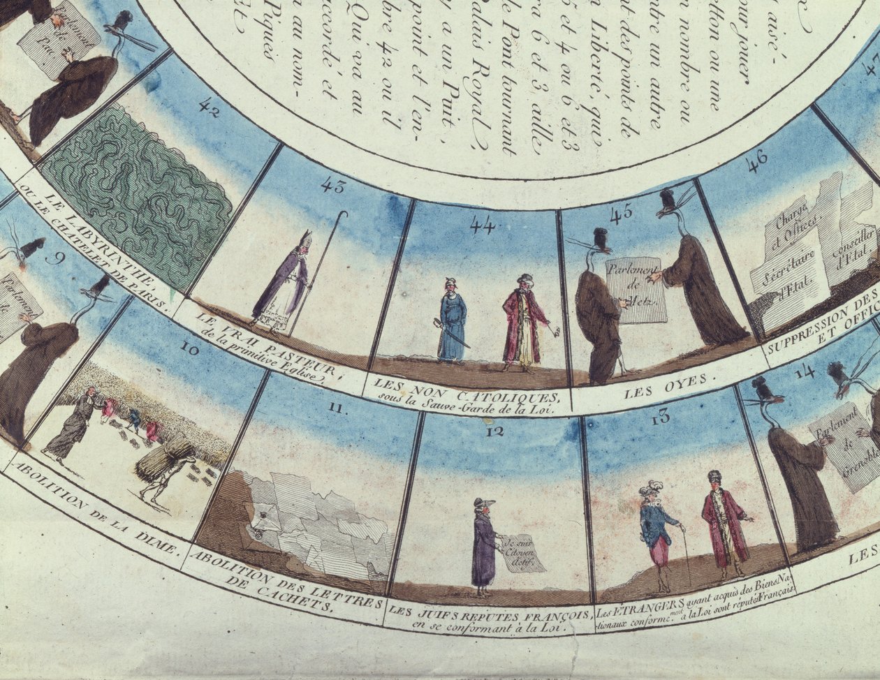Bordspel gebaseerd op de Franse Revolutie, c.1790 door French School